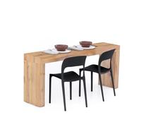 MOBILI FIVER, Table à Manger Evolution 180x40, Bois Rustique avec 2 Pieds, pour 3 Personnes, Table de Cuisine, Made in Italy