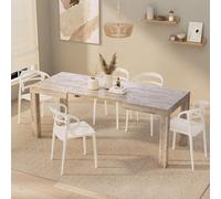 MOBILI FIVER, Table à Manger Extensible, First, 120(200) x80 cm, Chêne Naturel, pour 6-8 Personnes, Table Extensible pour Cuisine, Salon, Made in Italy