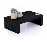 MOBILI FIVER, Table Basse Angelica Béton Noir, NO, Table Basse de Salon, Made in Italy
