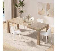 Mobili Fiver, Table Extensible Cuisine, Iacopo, Chêne Naturel, 140 x 90 x 77 cm, Mélaminé, Made in Italy