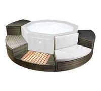 Mobilier 5 modules pour spa portable semi-rigide Octopus - Netspa Marron G