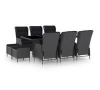 Mobilier à Dîner 9 pcs avec Coussins Résine Tressée Salle à Manger vidaXL