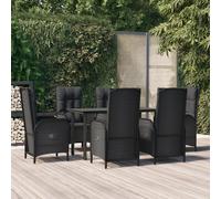 Mobilier à Dîner de Jardin avec Coussins Meuble à Manger Résine Tressée vidaXL