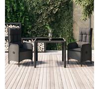 Mobilier à Dîner de Jardin et Coussins Meuble de Salle à Manger Rotin vidaXL