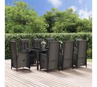 Mobilier à Dîner de Jardin et Coussins Meuble de Salle à Manger Rotin vidaXL