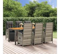 Mobilier à Dîner de Jardin et Coussins Meuble de Salle à Manger Rotin vidaXL