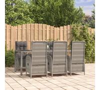 Mobilier à Dîner de Jardin et Coussins Meuble de Salle à Manger Rotin vidaXL