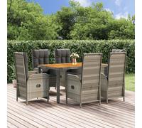 Mobilier à Dîner de Jardin et Coussins Meuble de Salle à Manger Rotin vidaXL
