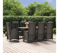 Mobilier à Dîner de Jardin et Coussins Meuble d'Extérieur Résine Tressée vidaXL