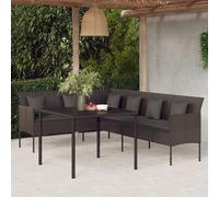 Mobilier à Dîner de Jardin et Coussins Meuble Salle à Manger 2 pcs Rotin vidaXL