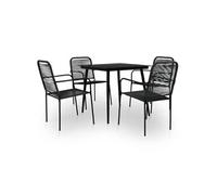 Mobilier à Dîner d'Extérieur 5 pcs Ensemble de Salle à Manger de Jardin Mobilier de Patio Terrasse Corde en Coton et 3058276