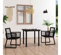 Mobilier à Dîner d'Extérieur 5 pcs Rotin PVC Salon de Jardin Terrasse vidaXL