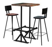 Mobilier De Bar 3 Pcs Bois De Récupération Massif Multicolore Multicolore