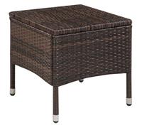 Mobilier de bistro (3 pcs), CLARENCE® Table et 2 chaises de jardin, Résine tressée Marron 41x41x42cm C7943298