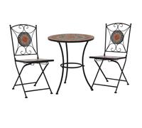 Mobilier de Bistro 3 pcs Mosaïque Carreaux Céramiques Gris Comptoir vidaXL