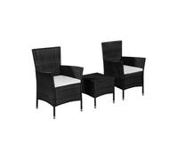 Mobilier de Bistro d'Extérieur Résine Tressée Gris Salon de Jardin vidaXL