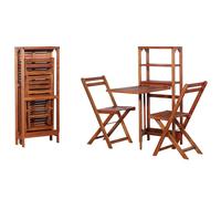 Mobilier de Bistro Pliable 3 pcs Bois d'Acacia Solide Jardin Patio vidaXL