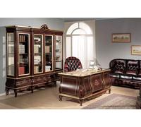 Mobilier de bureau classique Bureau Bibliothèque 4 pcs Meubles en bois