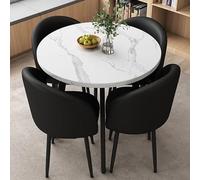Mobilier de bureau moderne avec table ronde, 4 chaises et table basse, parfait pour les petites salles de conférence et les salles de réunion