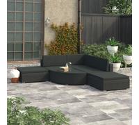 Mobilier de Jardin 6 pcs avec Coussins Résine Tressée Terrasse Patio vidaXL