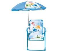 Mobilier de jardin - FUN HOUSE - Chaise Ma Petite Carapace Tortue H.53 x L.38,5 x P.37,5 cm avec parasol 65 cm - Pour enfant