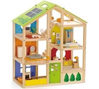 Mobilier de poupée - Hape - E3401 - Maison toute saison - Meublée