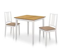 Mobilier de Salle à Manger 3 pcs MDF Blanc Ensemble à Dîner Cuisine vidaXL
