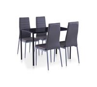 Mobilier de salle à manger 5 pcs Gris