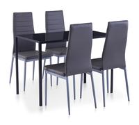 Mobilier De Salle À Manger 5 Pcs Gris Gris