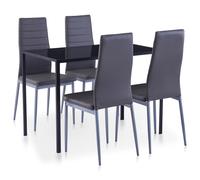 Mobilier De Salle À Manger 5 Pcs Gris Gris