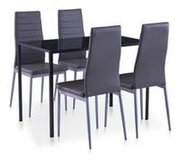 Mobilier de salle à manger 5 pcs Gris