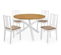Mobilier de salle à manger 5 pcs MDF Blanc Blanc G