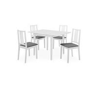 Mobilier de salle à manger 5 pcs MDF Blanc276396