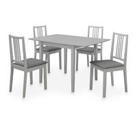 Mobilier de Salle à Manger 5 pcs MDF Gris Ensemble à Dîner Cuisine vidaXL