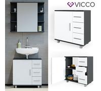 Mobilier de salle de bains VICCO ILIAS, salle de bains, miroir, commode, meuble