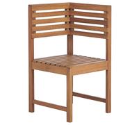 Mobilier de Terrasse Modulable 1 Chaise d'Angle en Bois d'Acacia Treia