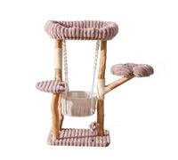 Mobilier Élégant pour Chat, Aire De Jeux Tout-en-Un avec Balançoire Confortable, Jouet Interactif Et Griffoir À Plusieurs Niveaux pour Intérieurs Modernes.(Purple)