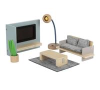 Small Foot Maison de poupées Salon en Bois, Ensemble de Meubles, à partir de 3 Ans, 12633, Coloré