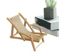 Mobilier miniature pour maison de - Chaise longue en bois miniature, modèle de chaise longue de décoration de table, meuble de maison de ornement pour bureau et étagère