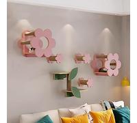 Mobilier Mural en Bois Massif for Chat, Mur d'escalade for Chat, Cadre d'escalade en Forme de Fleurs Mignonnes for Dormir et Jouer(S5)
