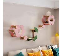Mobilier Mural en Bois Massif for Chat, Mur d'escalade for Chat, Cadre d'escalade en Forme de Fleurs Mignonnes for Dormir et Jouer(S6)