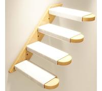 Mobilier mural pour chat - Marches avec corde de chanvre montée sur escaliers hamac étagères pour dormir, escalader et se détendre (échelle à 3 couches)