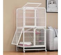 Mobilier pour Chat, dormeur pour Chat, Cage for Chat d'intérieur avec roulettes, enclos for Chat d'extérieur Catio, Grandes Maisons for Chats d'intérieur for 1 à 2 Chats