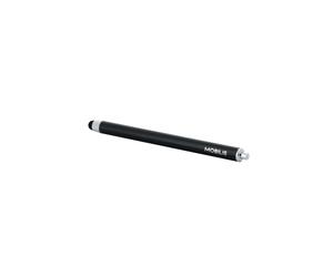 Mobilis 001083 - Pack de 10 Stylets Capacitifs Universels Noir/Métallique, Embout Fil d'Argent, Longueur 15cm, Compatible Tablette, Corps en Métal