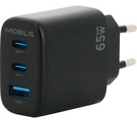 Mobilis 001364 Chargeur mural Mobilis - 65W - 2USB C + 1USB A - GaN