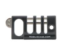 Mobilis 001384, Support de câbles, Sur bureau/mural, Aluminium, Noir