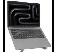 Mobilis 001391 Support Aluminium Noir Pliable Réglable pour Ordinateur Portable/Tablette jusqu'à 17" - Ajustable 5 Positions, Design en X pour Refroidissement