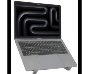 Mobilis 001391 Support Aluminium Noir Pliable Réglable pour Ordinateur Portable/Tablette jusqu'à 17" - Ajustable 5 Positions, Design en X pour Refroidissement
