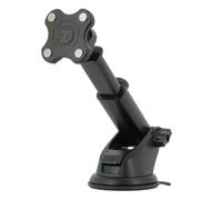 Mobilis 020008 Support Actif Smartphone/Mobile Voiture, Fixation Coussin Adhésif, 1 Port USB 2.0, Chargeur Intégré, Noir, 170g