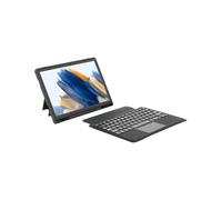 Mobilis 029030 Étui Folio Noir pour Galaxy Tab A8 10.5" avec Clavier Bluetooth Français Détachable, Résistance aux Chocs 1.2m, Support 2 positions